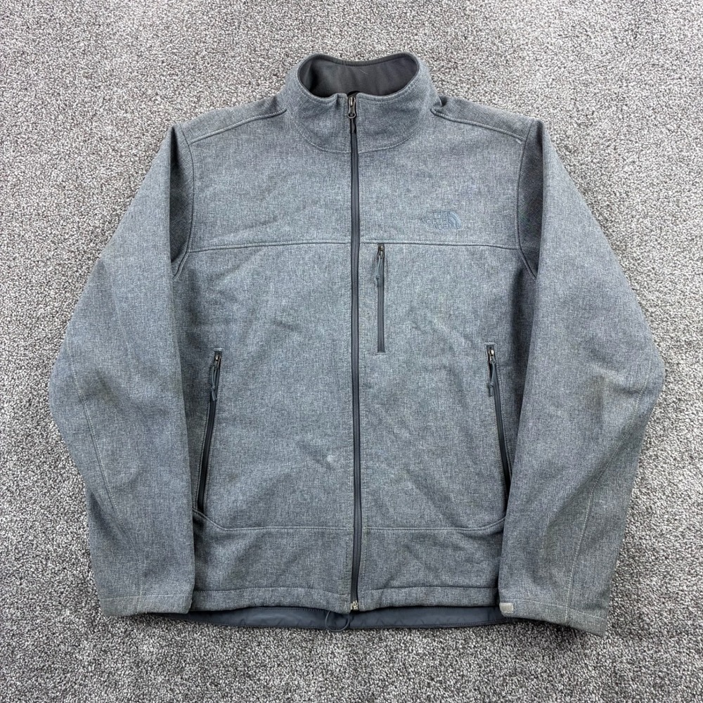The North Face Jacket Men's‎ Large Gray Apex Bionic Full Zip Windwall Softshell